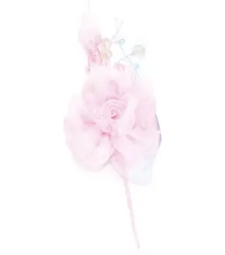 FLOR DE TELA GRANDE ROSA