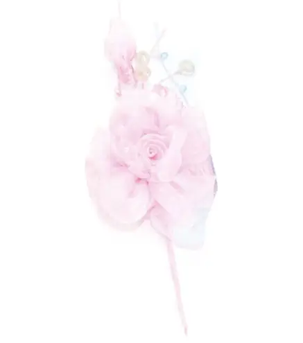 FLOR DE TELA GRANDE ROSA