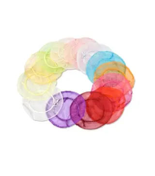 BOLSA DE ORGANZA REDONDA 22 CM MARFIL