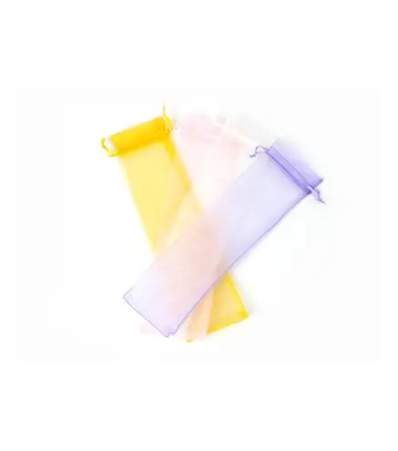 BOLSA DE ORGANZA ABANICOS 7 X 30 LILA