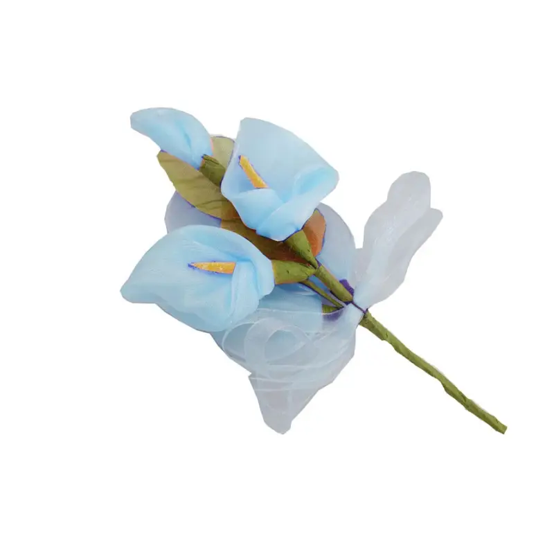 RAMILLETE DE TELA LIRIO AZUL