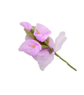 RAMILLETE DE TELA LIRIO LILA