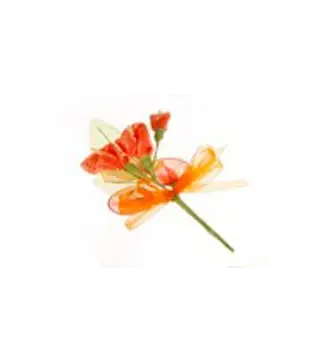 RAMILLETE DE TELA LIRIO NARANJA