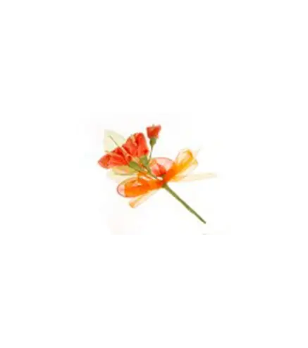 RAMILLETE DE TELA LIRIO NARANJA