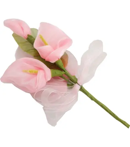 RAMILLETE DE TELA LIRIO ROSA