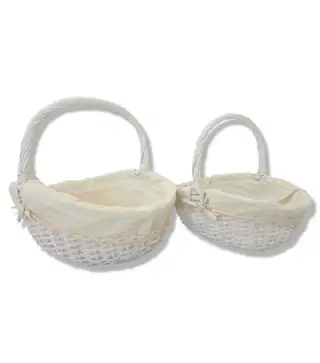 JUEGO DE 2 CESTAS MIMBRE OVALADAS BEIG