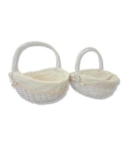 JUEGO DE 2 CESTAS MIMBRE OVALADAS BEIG