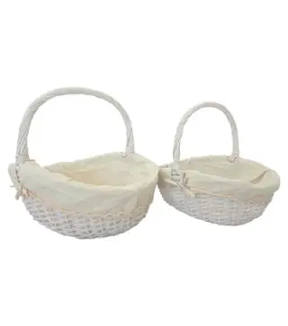 JUEGO DE 2 CESTAS MIMBRE OVALADAS BEIG
