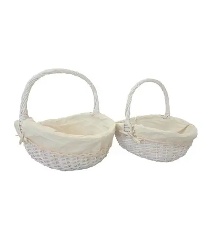 JUEGO DE 2 CESTAS MIMBRE OVALADAS BEIG