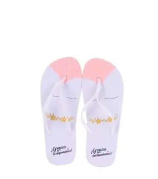 CHANCLAS NOVIA "GRACIAS POR ACOMPAÑARNOS"-Talla 38