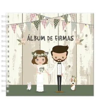 ÁLBUM DE FIRMAS NOVIOS RETRO