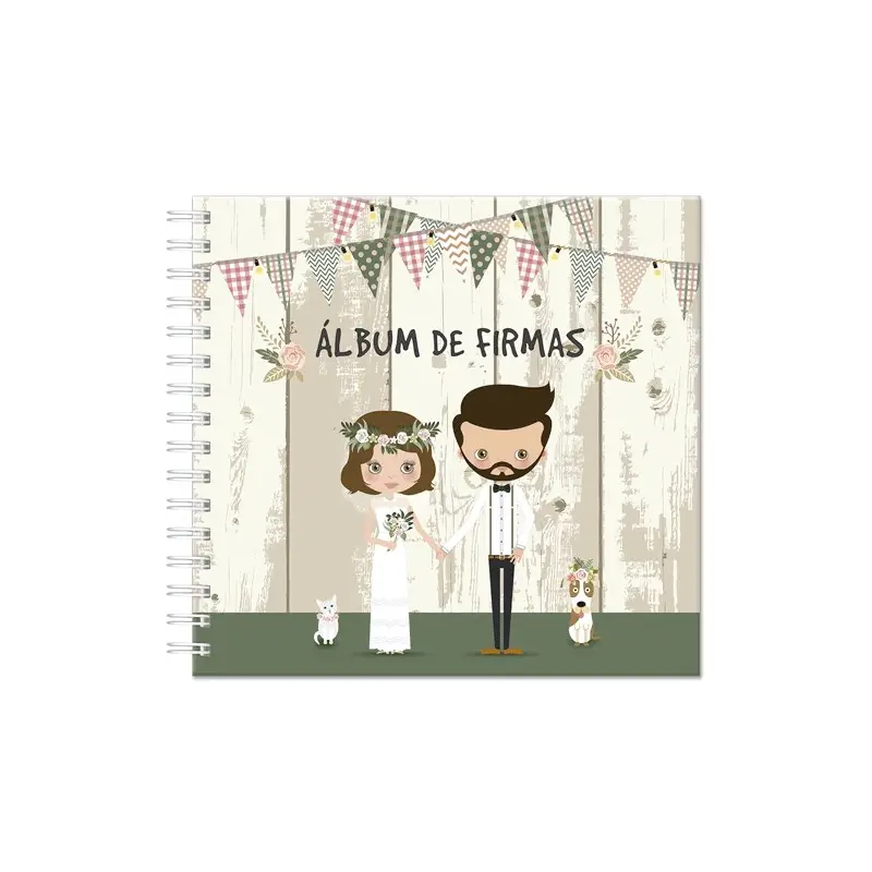 ÁLBUM DE FIRMAS NOVIOS RETRO