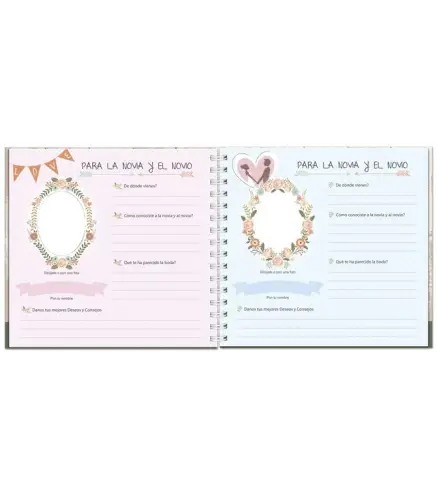 ÁLBUM DE FIRMAS NOVIOS RETRO