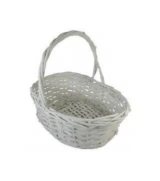 CESTA BLANCA DE MIMBRE