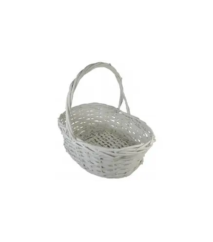 CESTA BLANCA DE MIMBRE