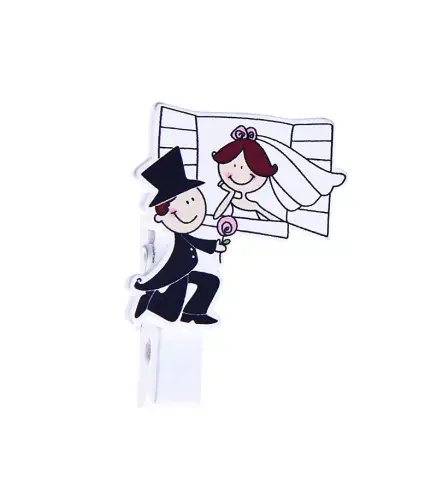 PACK 6 PINZAS NOVIOS MADERA