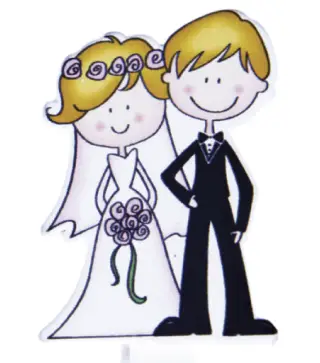 PACK 6 PINZAS NOVIOS MADERA