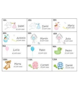 LOTE 24 PEGATINAS REDONDAS PERSONALIZABLES