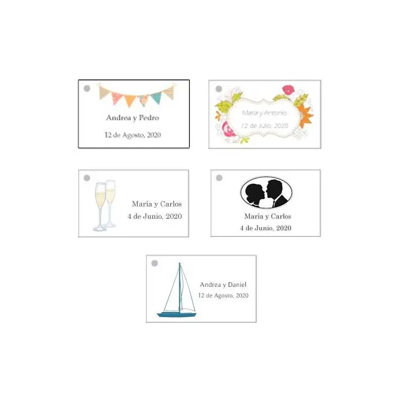 LOTE 25 TARJETAS PRECORTADAS PERSONALIZADAS