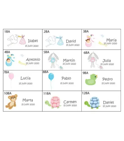 LOTE 25 TARJETAS PRECORTADAS PERSONALIZADAS