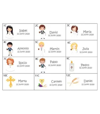 LOTE 25 TARJETAS PRECORTADAS PERSONALIZADAS