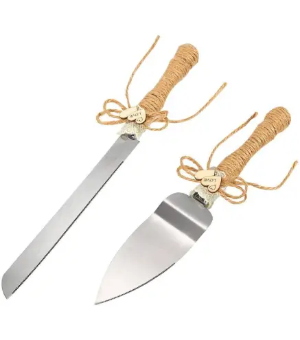 SET DE CUCHILLO Y PALA KRAFT BODA