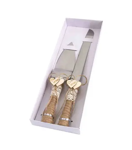 SET DE CUCHILLO Y PALA KRAFT BODA