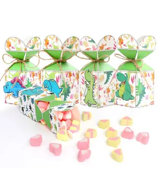 LOTE DE 12 BOLSAS CARTÓN FIESTA DINOSAURIOS