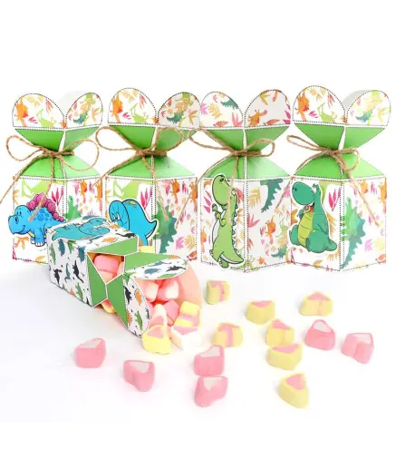 LOTE DE 12 BOLSAS CARTÓN FIESTA DINOSAURIOS