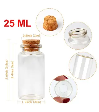 LOTE DE 12 PROBETA DE CRISTAL CON TAPÓN DE CORCHO