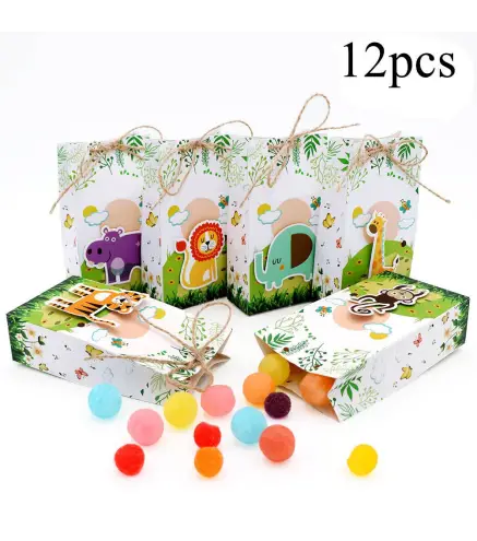 SET 12 CAJAS ANIMALES SELVA