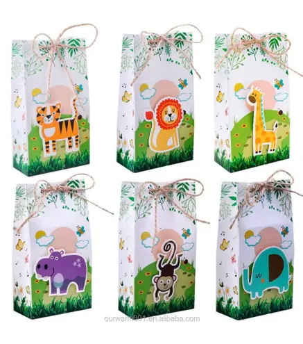 SET 12 CAJAS ANIMALES SELVA