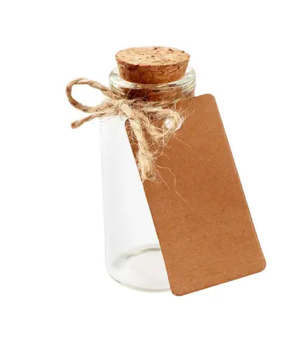 LOTE DE 96 PROBETAS DE CRISTAL CON TAPÓN DE CORCHO