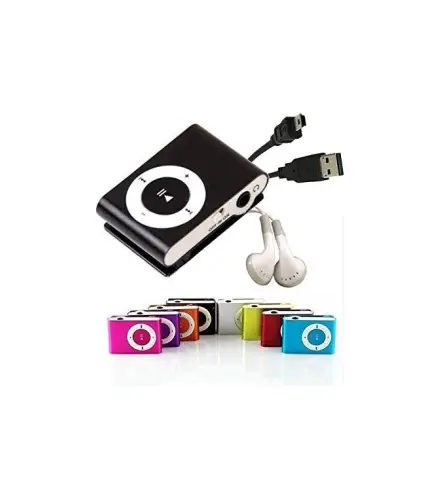 MP3 PLAYER CLIP + AURICULARES + CABLE USB EN CAJA