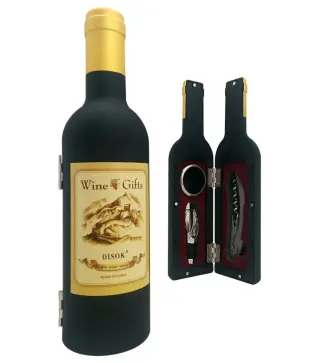 SET BOTELLA VINO 3 PIEZAS