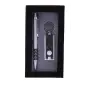 SET BOLIGRAFO + LLAVERO LINTERNA LED ESTUCHE NEGRO