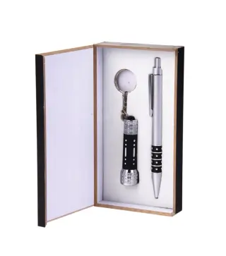 SET BOLIGRAFO + LLAVERO LINTERNA EN CAJA