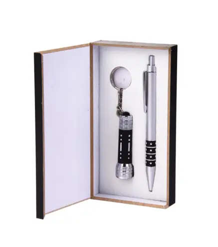 SET BOLIGRAFO + LLAVERO LINTERNA EN CAJA
