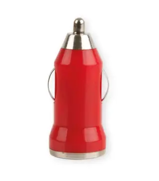 CARGADOR COCHE USB ROJO