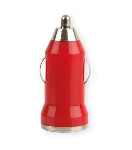 CARGADOR COCHE USB ROJO