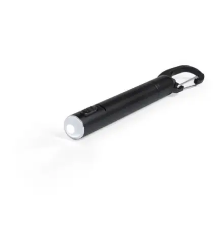 LLAVERO BOLÍGRAFO + LINTERNA NEGRO