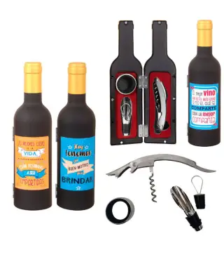 SET DE 3 PIEZAS DE VINO "LAS MEJORES COSAS"