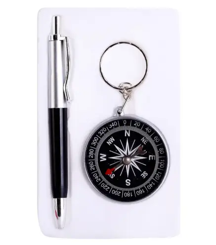 BOLÍGRAFO + BRÚJULA EN CAJA PVC