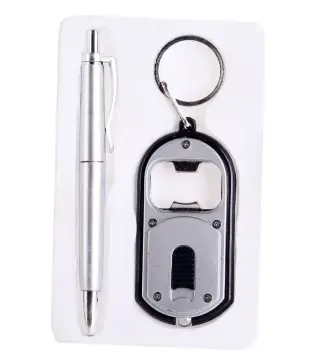 BOLÍGRAFO + LLAVERO LINTERNA Y ABRIDOR