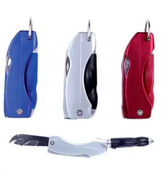 LLAVERO LINTERNA LED + BOLIGRAFO + NAVAJA EN CAJA