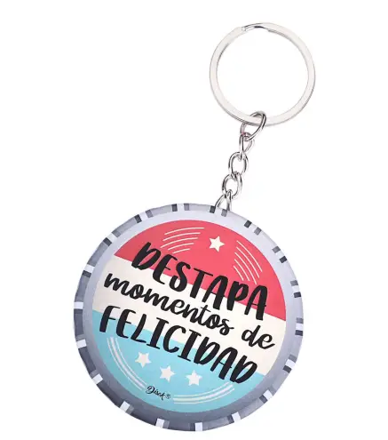 LLAVERO CHAPA ABRIDOR "MOMENTOS DE FELICIDAD"
