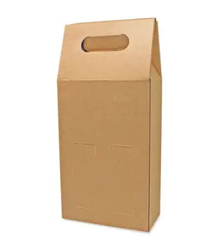 CAJA DE REGALO CARTÓN VENTANA 2 BOTELLAS