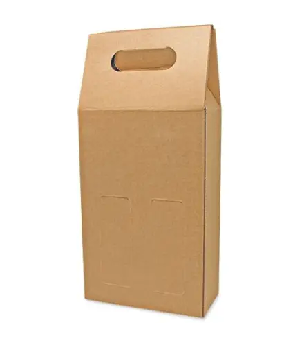 CAJA DE REGALO CARTÓN VENTANA 2 BOTELLAS