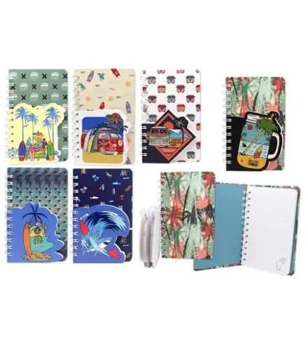 LIBRETA DOBLE SURFERA CON ANILLAS