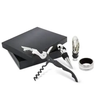 SET DE VINO "ELEGANCE" 4 PIEZAS